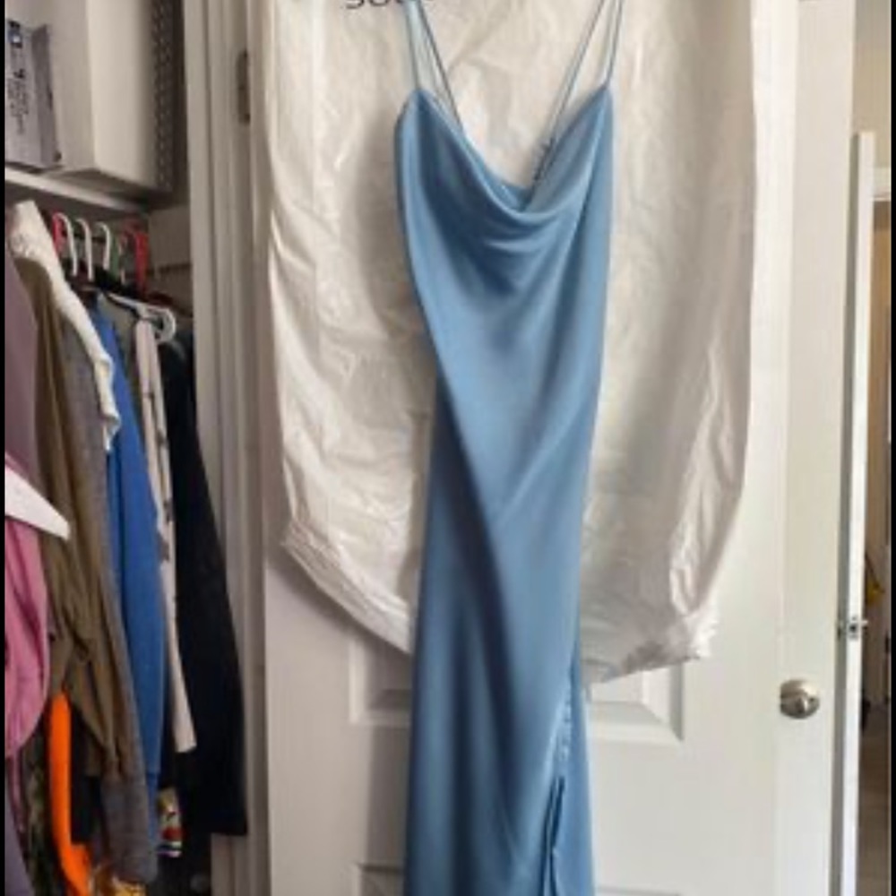 Baby blue slip dress